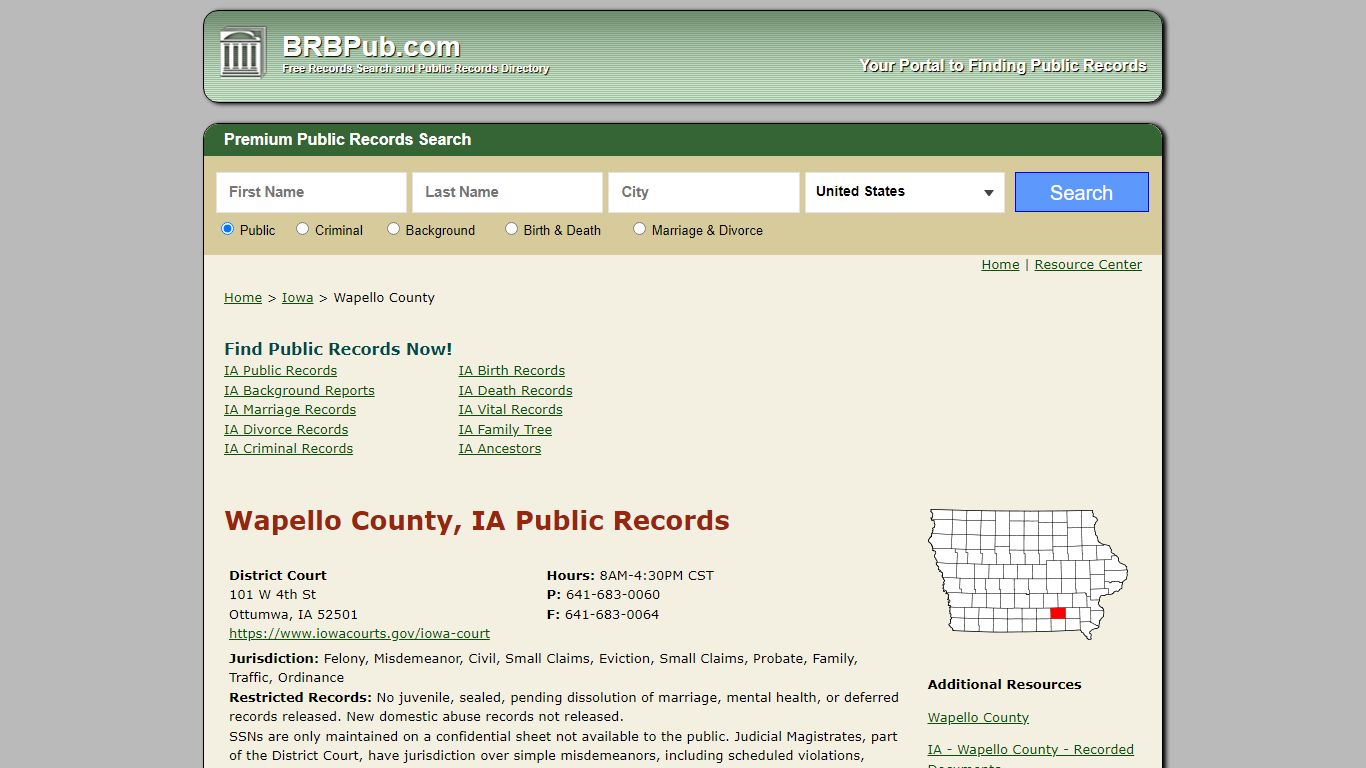 Wapello County Public Records | Search Iowa Government Databases - BRB Pub
